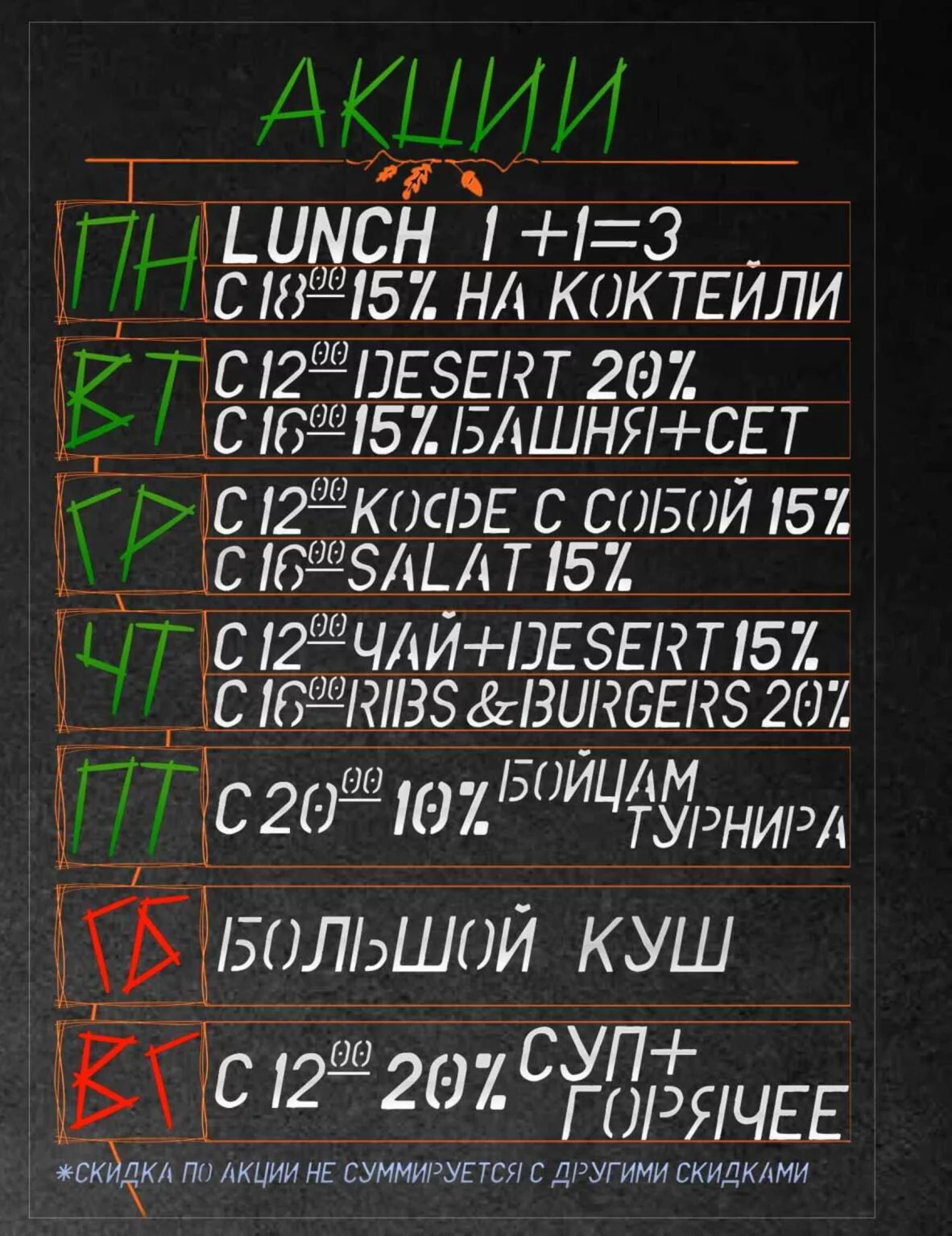 Акции в dungeon pub