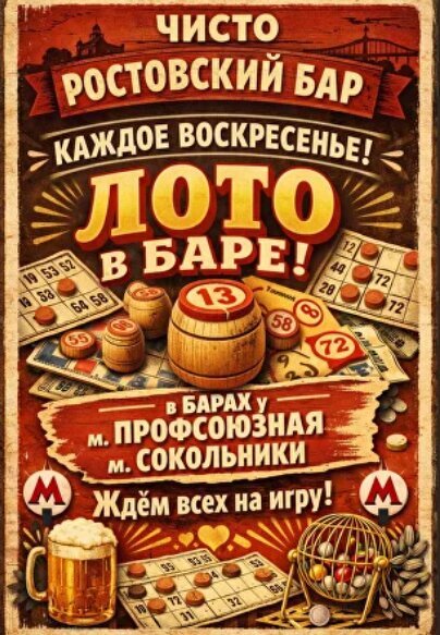 бары &laquo;Чисто Ростовский бар&raquo;, Лото каждое воскресенье