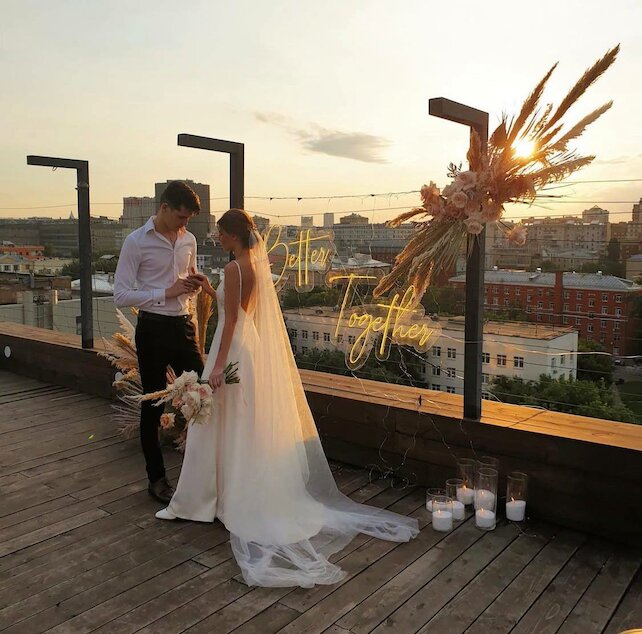 лофт «RoofTop», Свадьба на крыше с видом на Москву