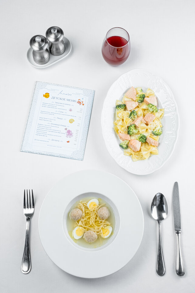 ресторан «La Marée», Детское меню в ресторанах La Marée