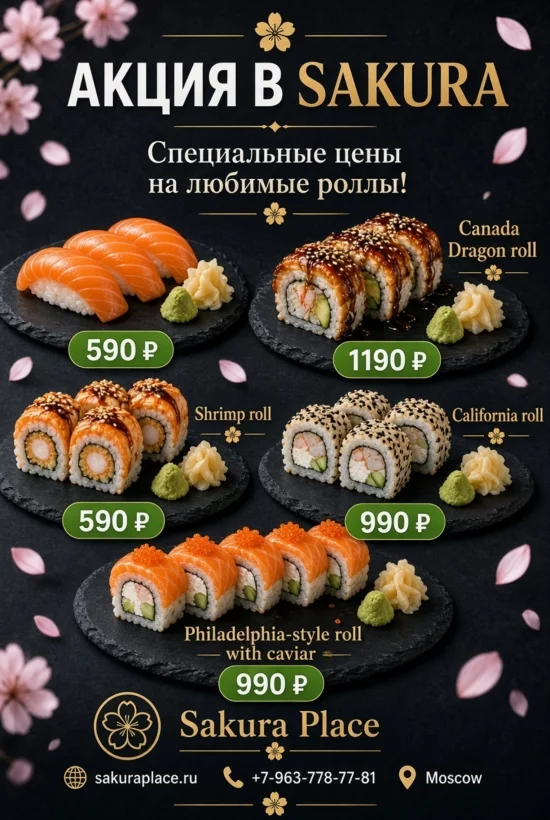 Акция в Sakura Place на роллы