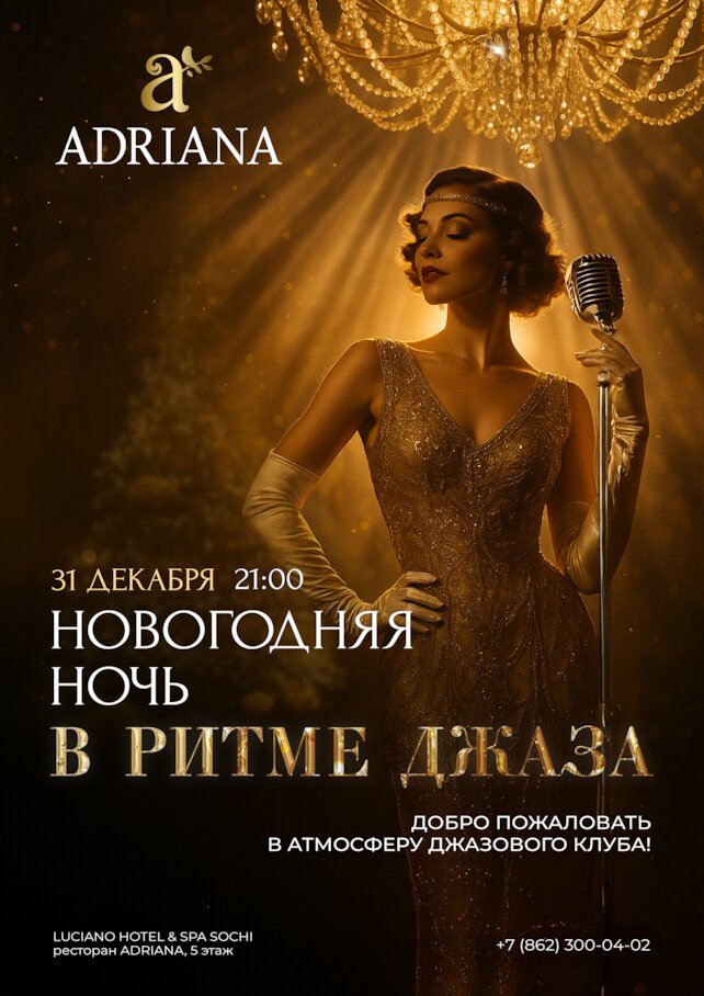 ресторан «Adriana», Новогодняя ночь «В ритме джаза»
