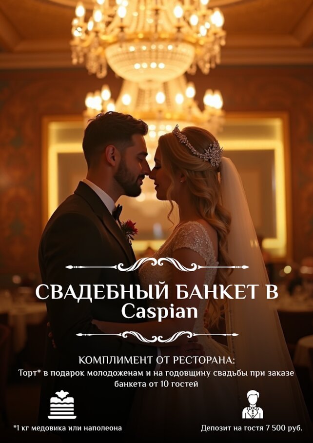 ресторан «Caspian», Свадебный банкет