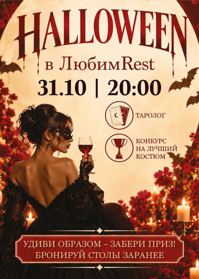 ресторан «ЛюбимРест», 🎃 31 октября в «ЛюбимRest» — Хэллоуин