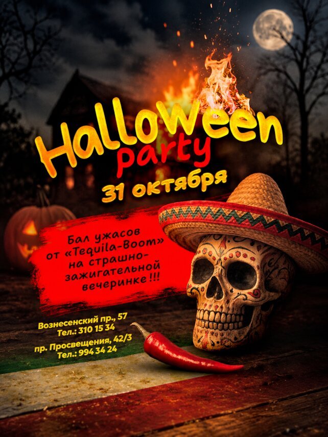 ресторан &laquo;Текила-Бум&raquo;, Halloween! 🎃