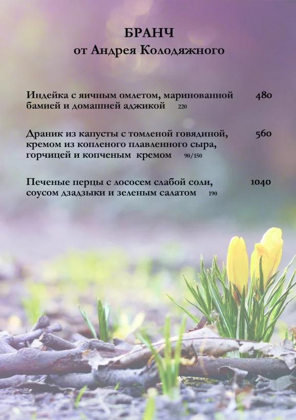 Авторский бранч от Андрея Колодяжного!
