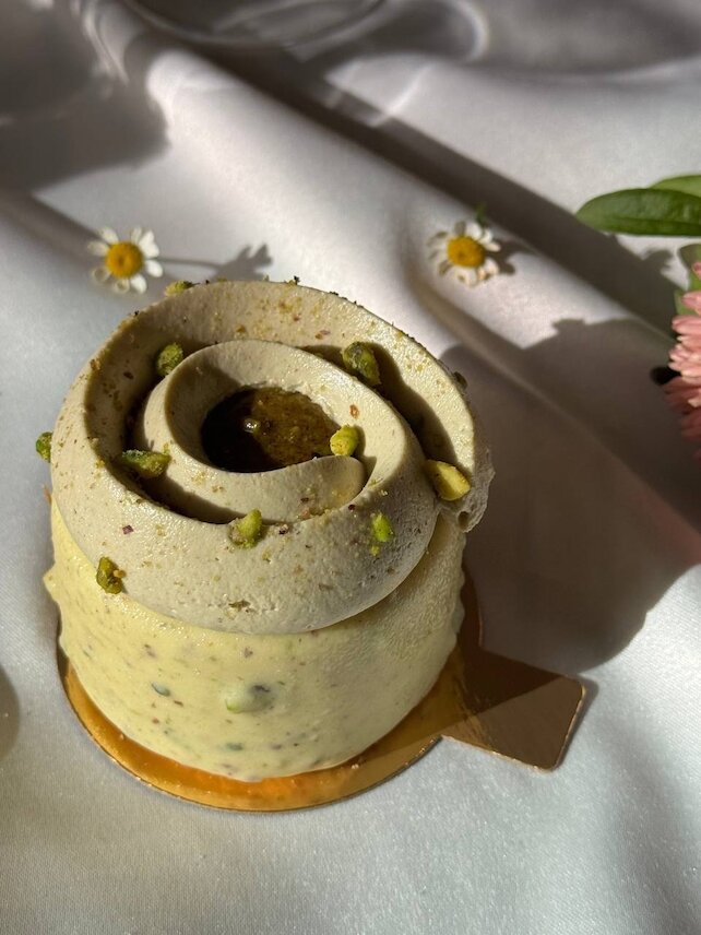 ресторан «Sapori di Italia», Новинка - очень фисташковый десерт