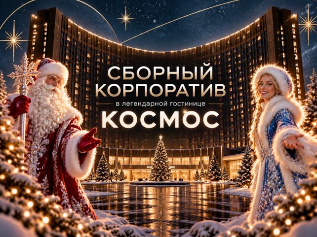 банкетный зал &laquo;Вечерний космос&raquo;, Сборный новогодний корпоратив в легендарной гостинице