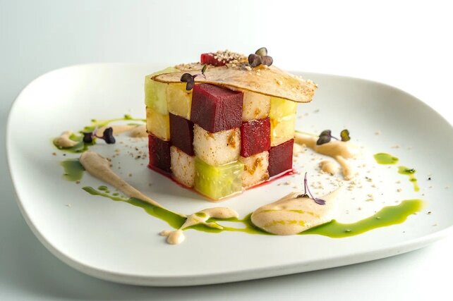 ресторан «Tomorrow», Новый коллаб с Vegetarian - блюдо Rubik's Cube🥳🥳