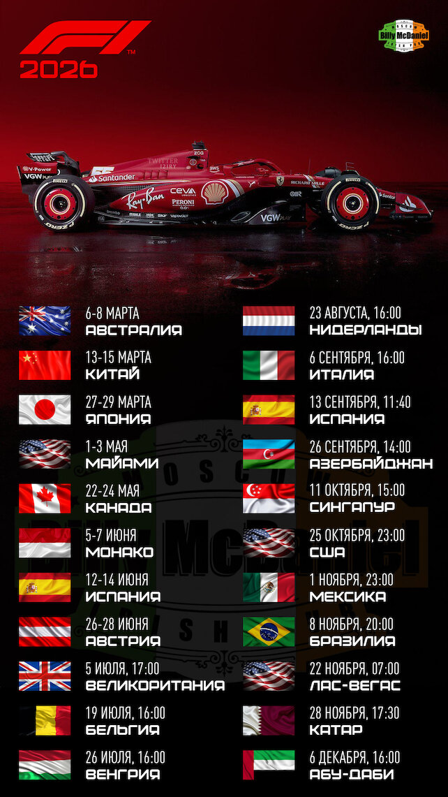 паб «Billy McDaniel», Смотрим все трансляции Formula 1 в Billy на Академической
