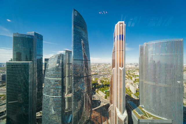 кальянная «Vysota 57 Lounge Restaurant», Панорамный вид на Москва Сити