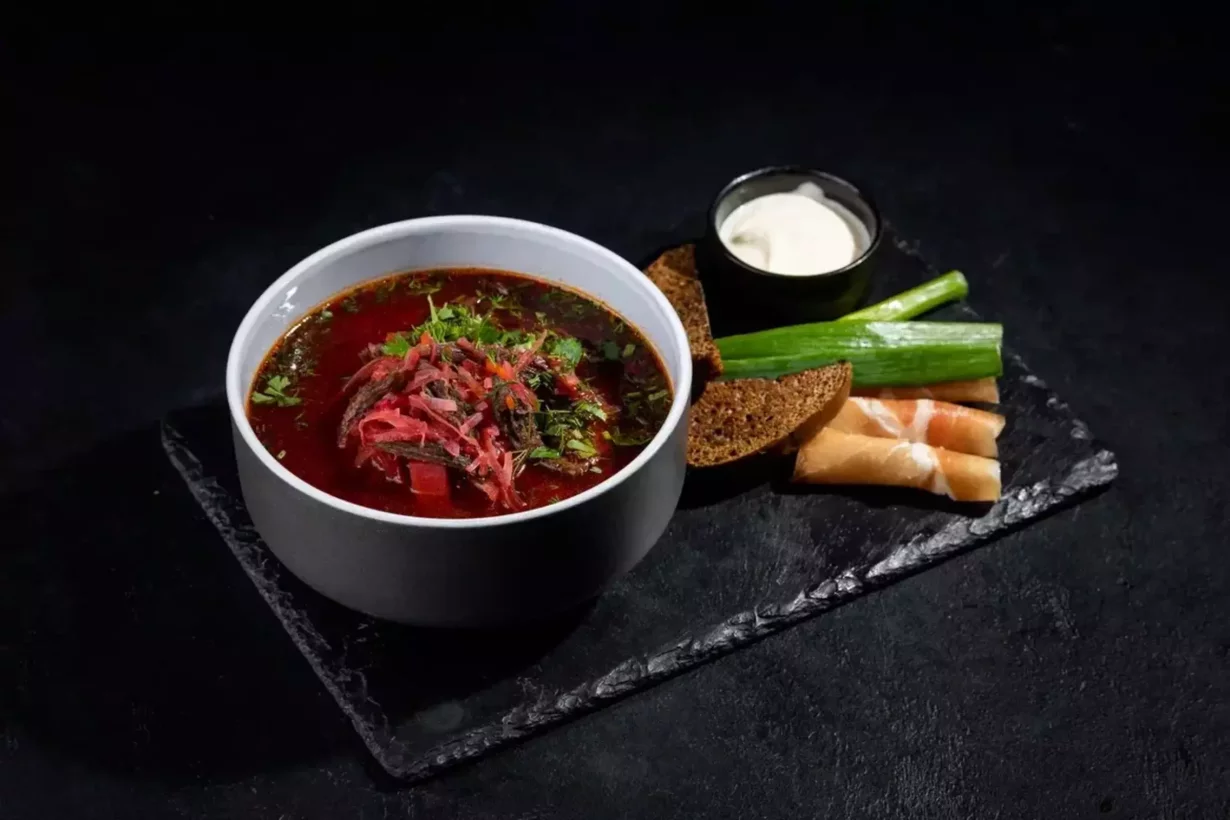 Кубанский борщ в кальянная Угол Мира