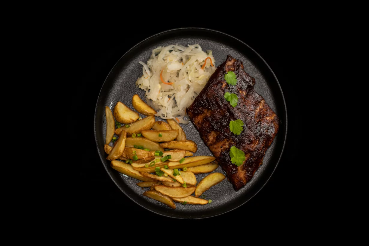 Свиные ребра BBQ | Ribs BBQ в лаунж Dukh Никитская