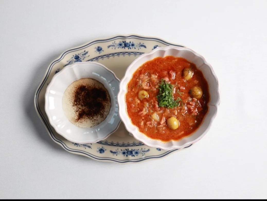 Солянка с обожжёнными оливками в ресторан Monomakh