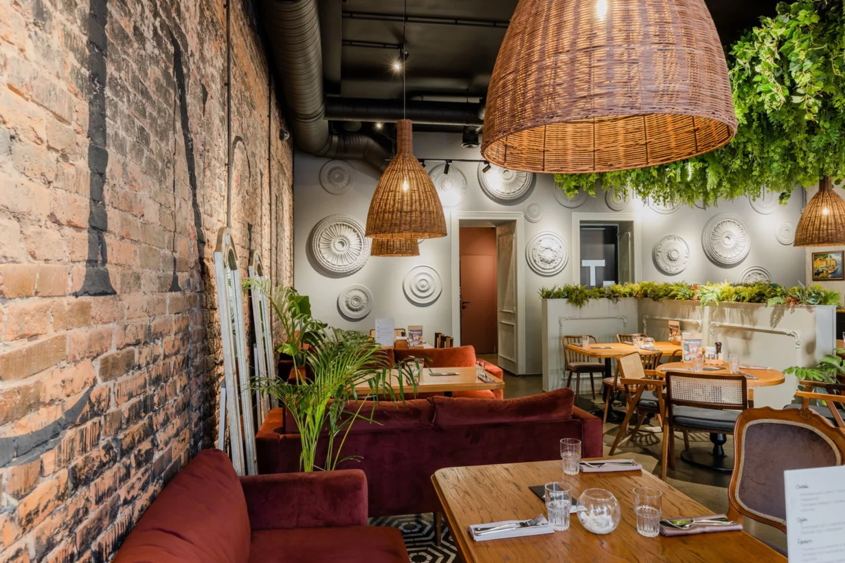 Интерьер/Экстерьер/Банкетная зона/Бар/Стол для двоих/Вход/Главный зал/Lounge зона ресторан Linguini фото