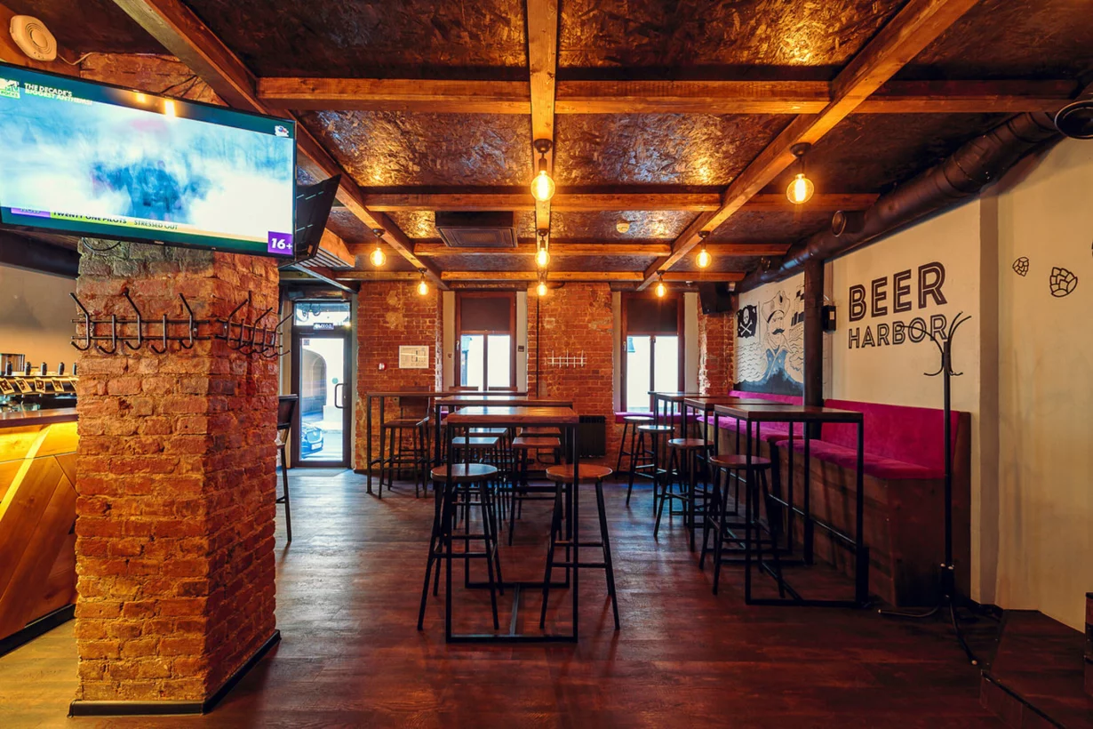 Panorama: Beer Harbor, bar, pub, Moscow, Pokrovka Street, 21-23/25с1 - Yandex Ma