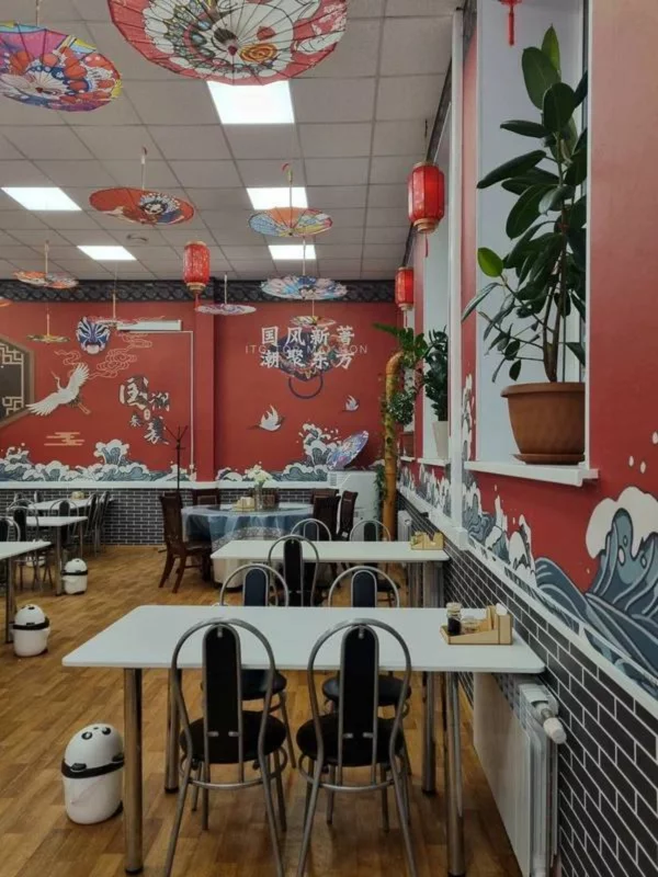 Интерьер/Экстерьер/Банкетная зона/Бар/Стол для двоих/Вход/Главный зал/Lounge зона ресторан Кунг-фу Панда фото
