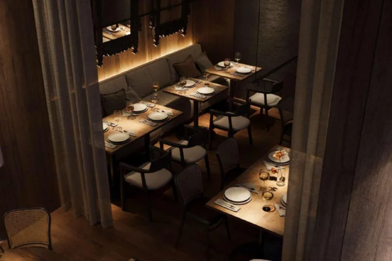 Интерьер/Экстерьер/Банкетная зона/Бар/Стол для двоих/Вход/Главный зал/Lounge зона ресторан Белый рябчик фото