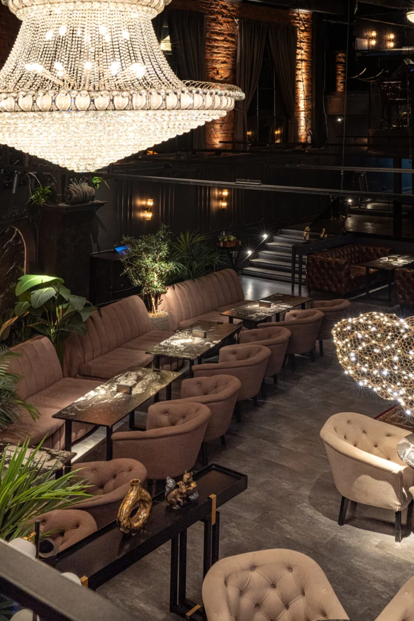 Интерьер/Экстерьер/Банкетная зона/Бар/Стол для двоих/Вход/Главный зал/Lounge зона ресторан Дымзавод Хамовники фото