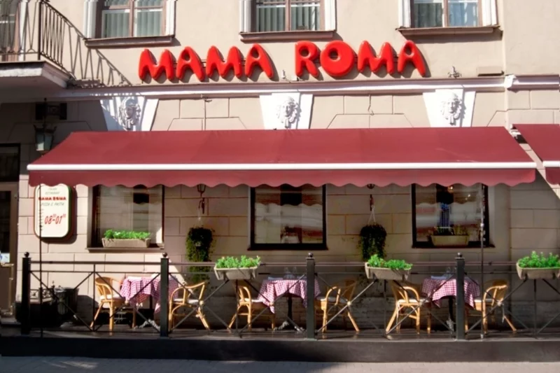 Интерьер/Экстерьер/Банкетная зона/Бар/Стол для двоих/Вход/Главный зал/Lounge зона ресторан Mama Roma фото