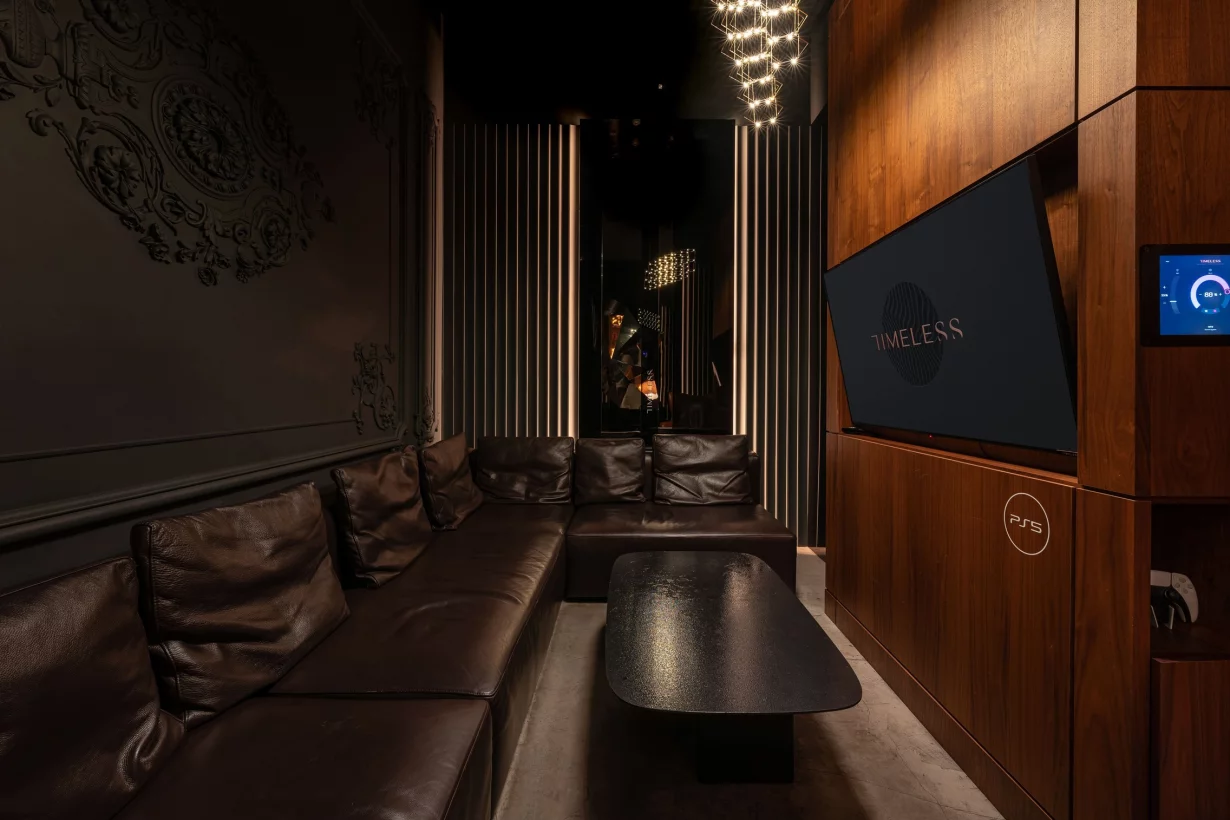 Интерьер/Экстерьер/Банкетная зона/Бар/Стол для двоих/Вход/Главный зал/Lounge зона лаунж Timeless Якиманка фото