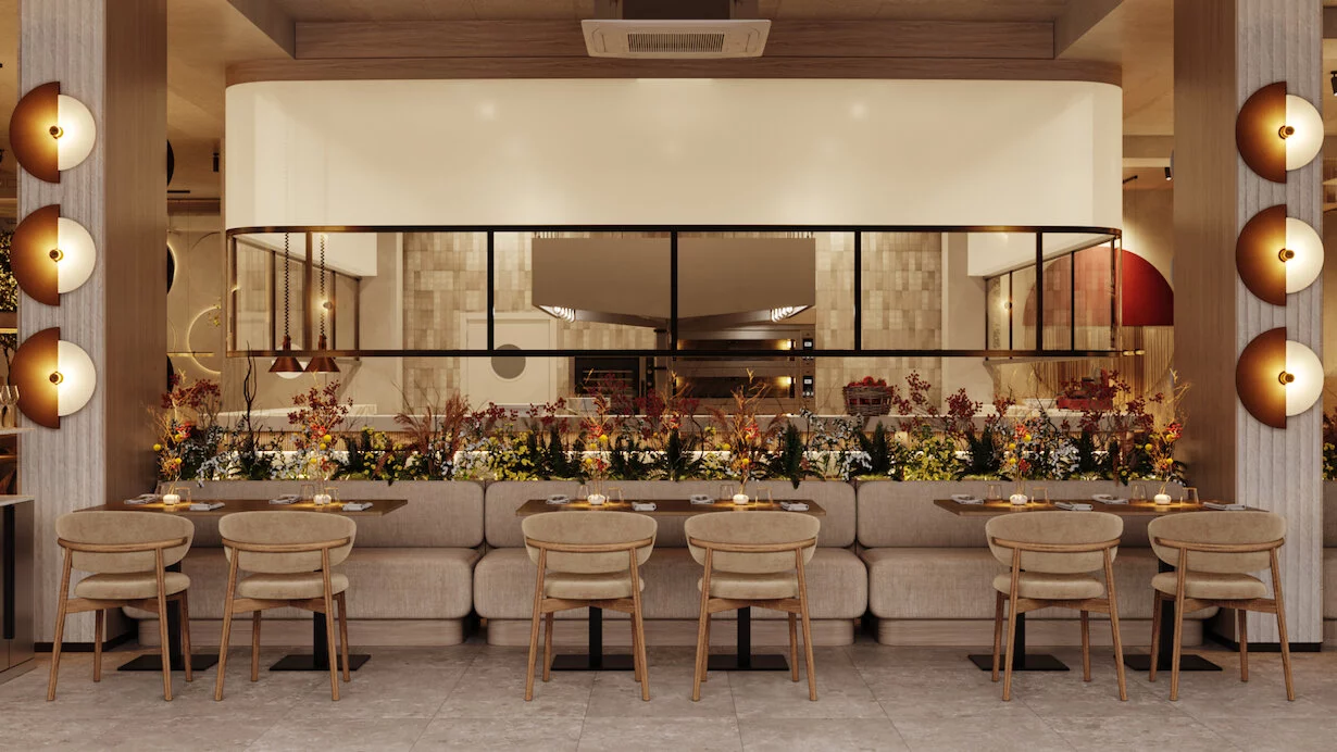 Интерьер/Экстерьер/Банкетная зона/Бар/Стол для двоих/Вход/Главный зал/Lounge зона ресторан Счастье Тутто фото