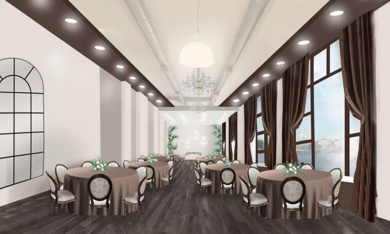 Интерьер/Экстерьер/Банкетная зона/Бар/Стол для двоих/Вход/Главный зал/Lounge зона банкетный зал Gran Dia фото