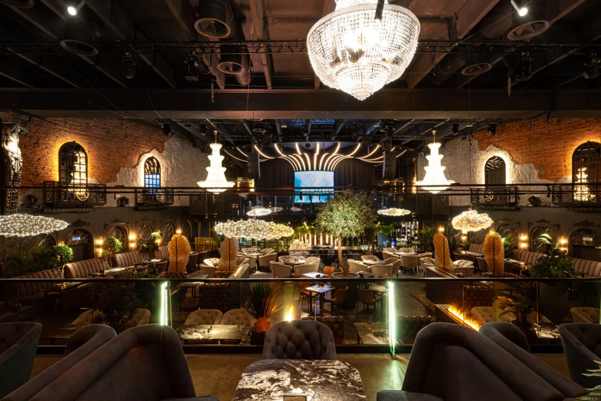 Интерьер/Экстерьер/Банкетная зона/Бар/Стол для двоих/Вход/Главный зал/Lounge зона ресторан Дымзавод Хамовники фото