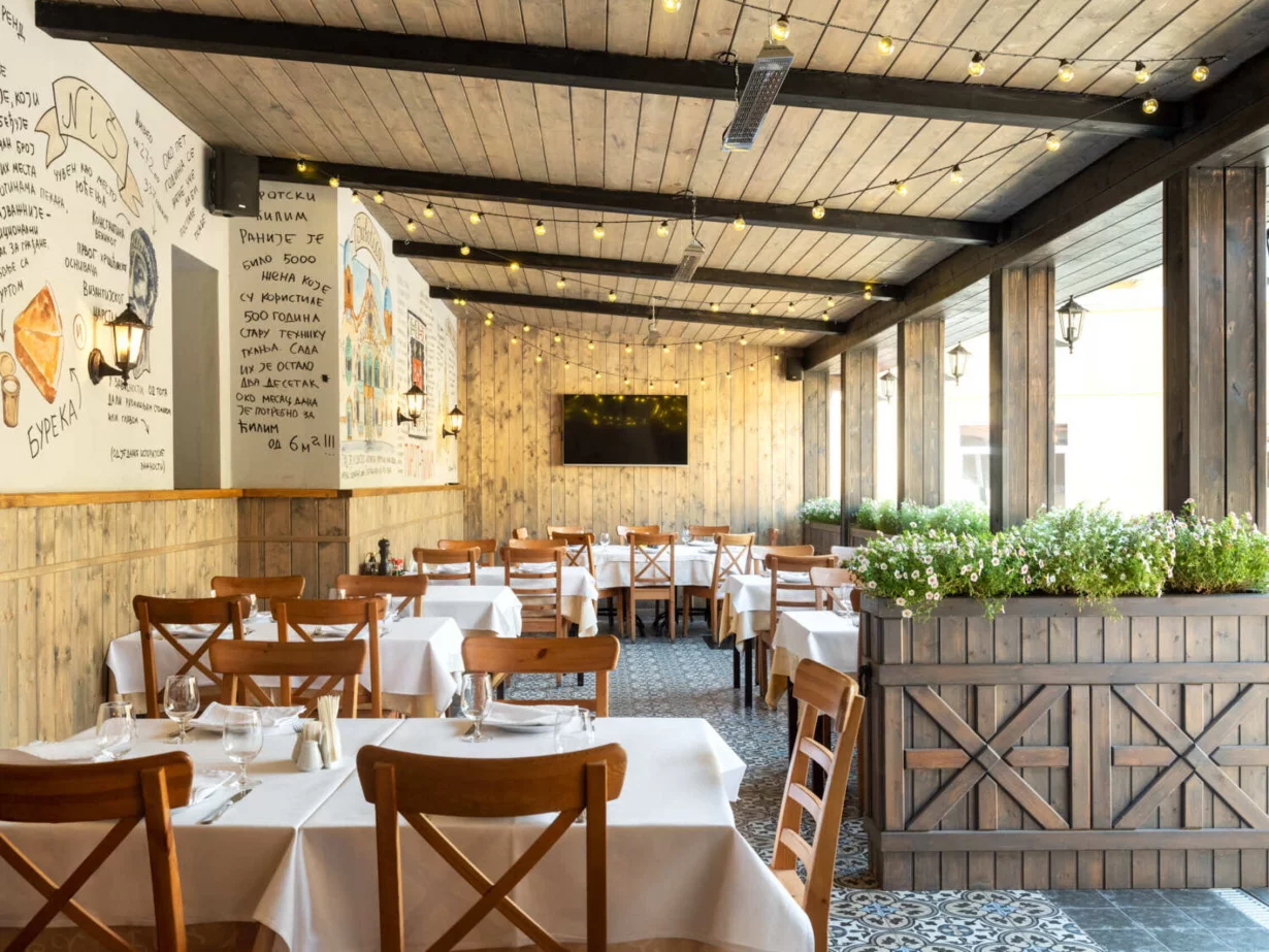 Интерьер/Экстерьер/Банкетная зона/Бар/Стол для двоих/Вход/Главный зал/Lounge зона ресторан Субботица Фили фото