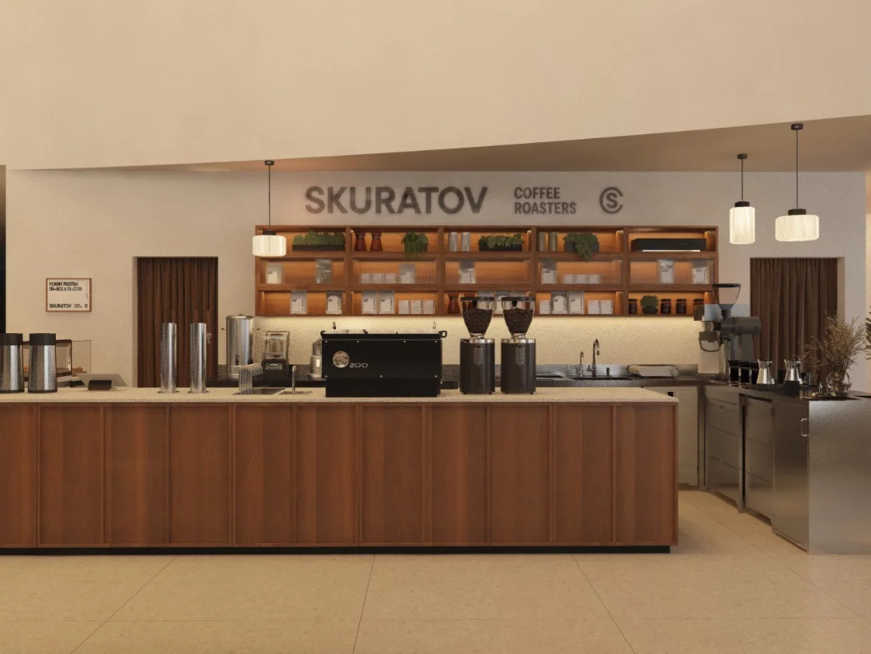 Интерьер/Экстерьер/Банкетная зона/Бар/Стол для двоих/Вход/Главный зал/Lounge зона кофейня Skuratov Coffee фото