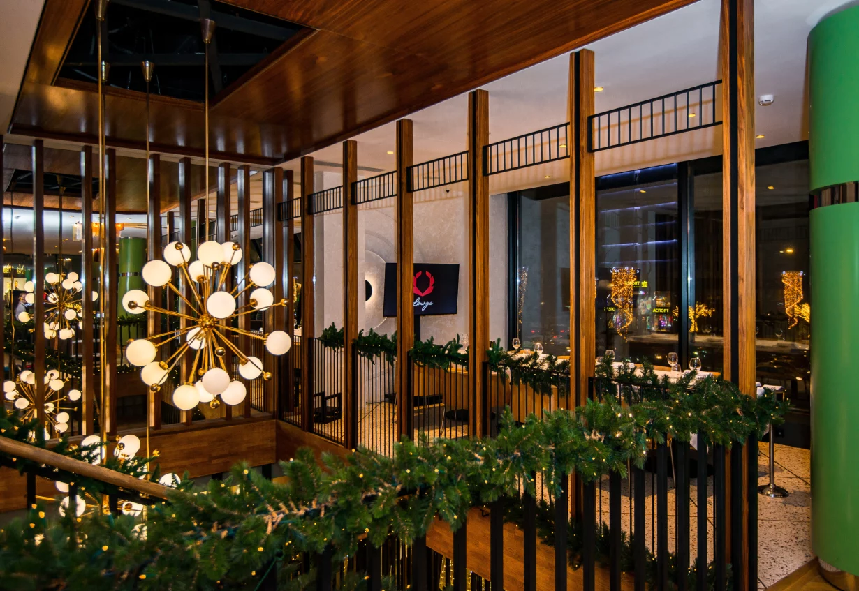 Интерьер/Экстерьер/Банкетная зона/Бар/Стол для двоих/Вход/Главный зал/Lounge зона ресторанный комплекс Olimpbet Lounge фото