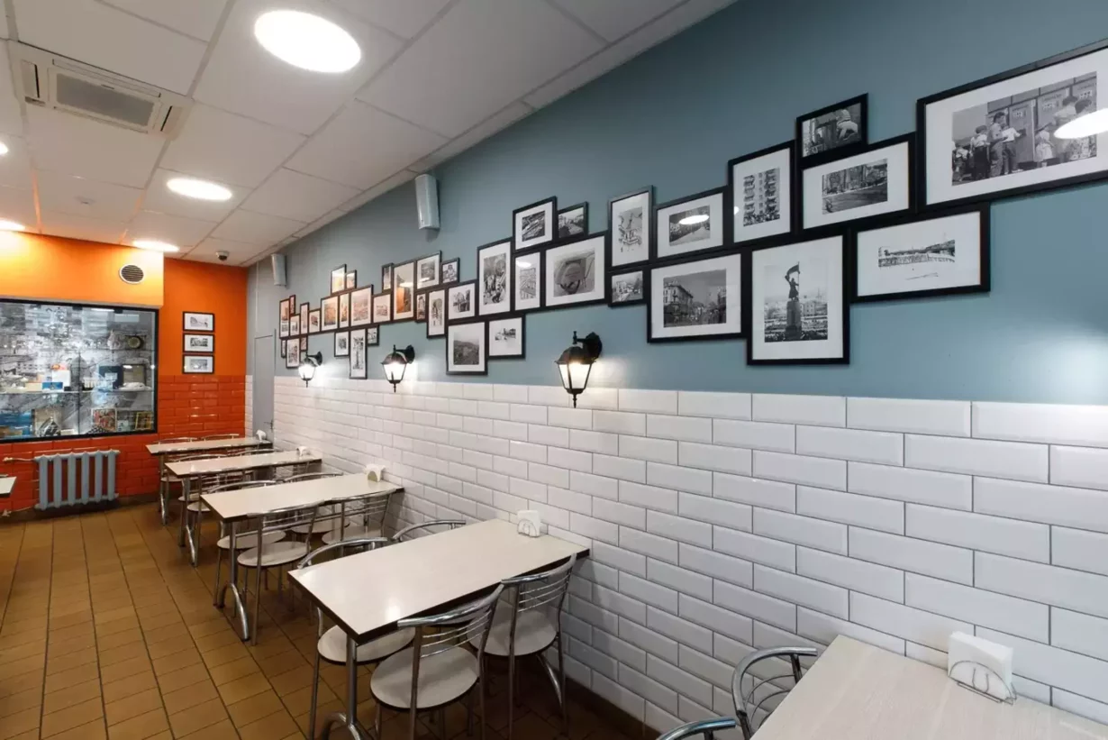 Интерьер/Экстерьер/Банкетная зона/Бар/Стол для двоих/Вход/Главный зал/Lounge зона столовая 8 Минут фото