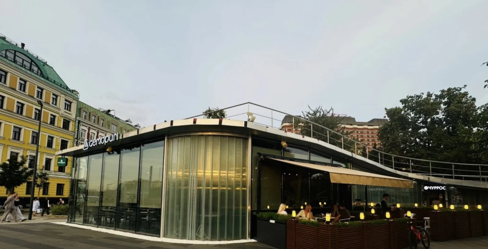 Интерьер/Экстерьер/Банкетная зона/Бар/Стол для двоих/Вход/Главный зал/Lounge зона ресторан Гемопури фото