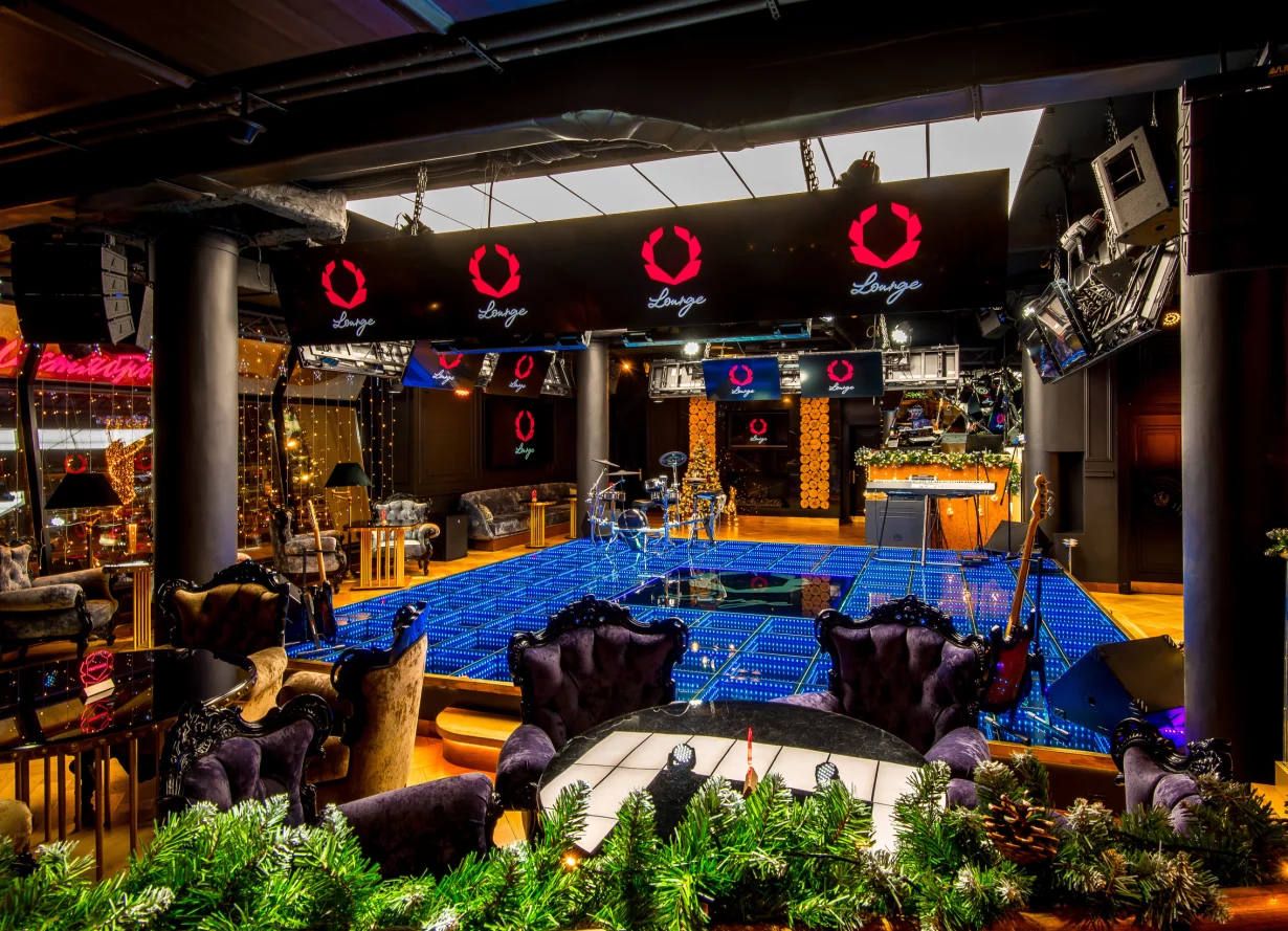 Интерьер/Экстерьер/Банкетная зона/Бар/Стол для двоих/Вход/Главный зал/Lounge зона ресторанный комплекс Olimpbet Lounge фото