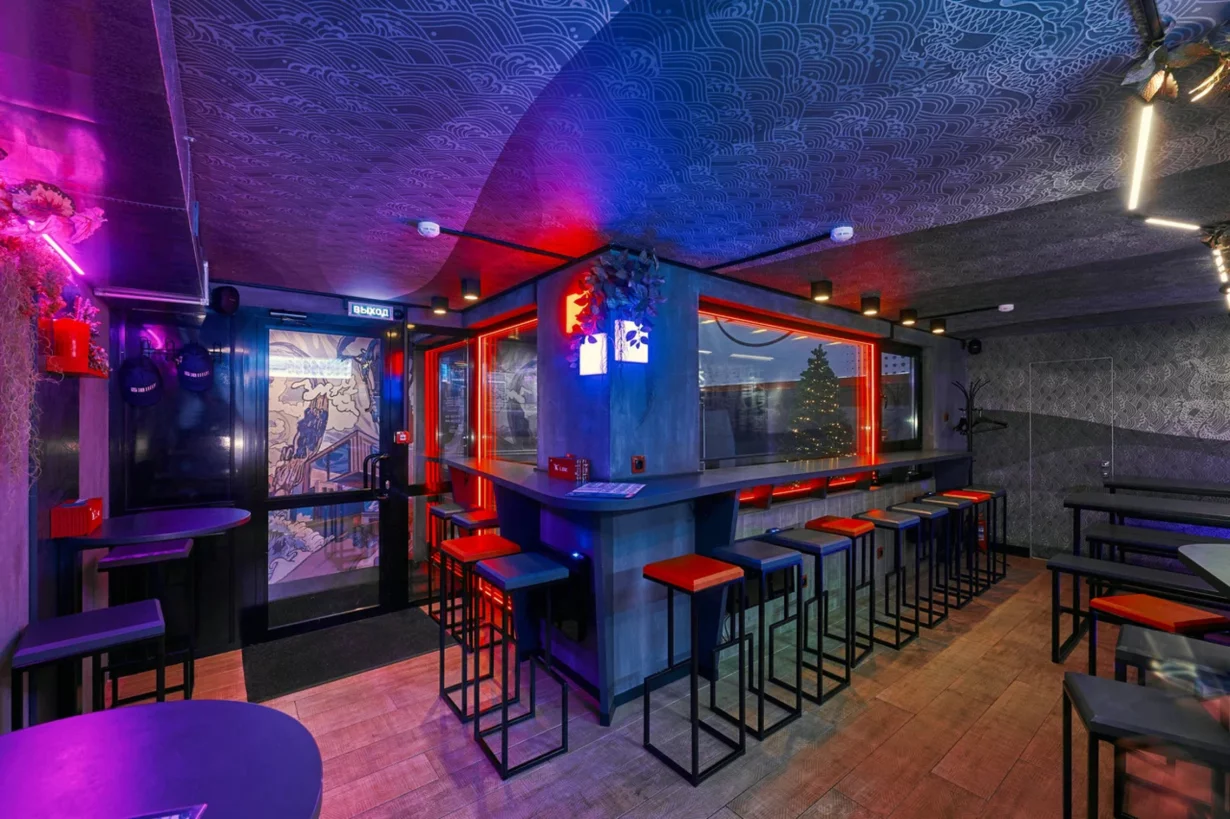 Интерьер/Экстерьер/Банкетная зона/Бар/Стол для двоих/Вход/Главный зал/Lounge зона кафе СянГан фото