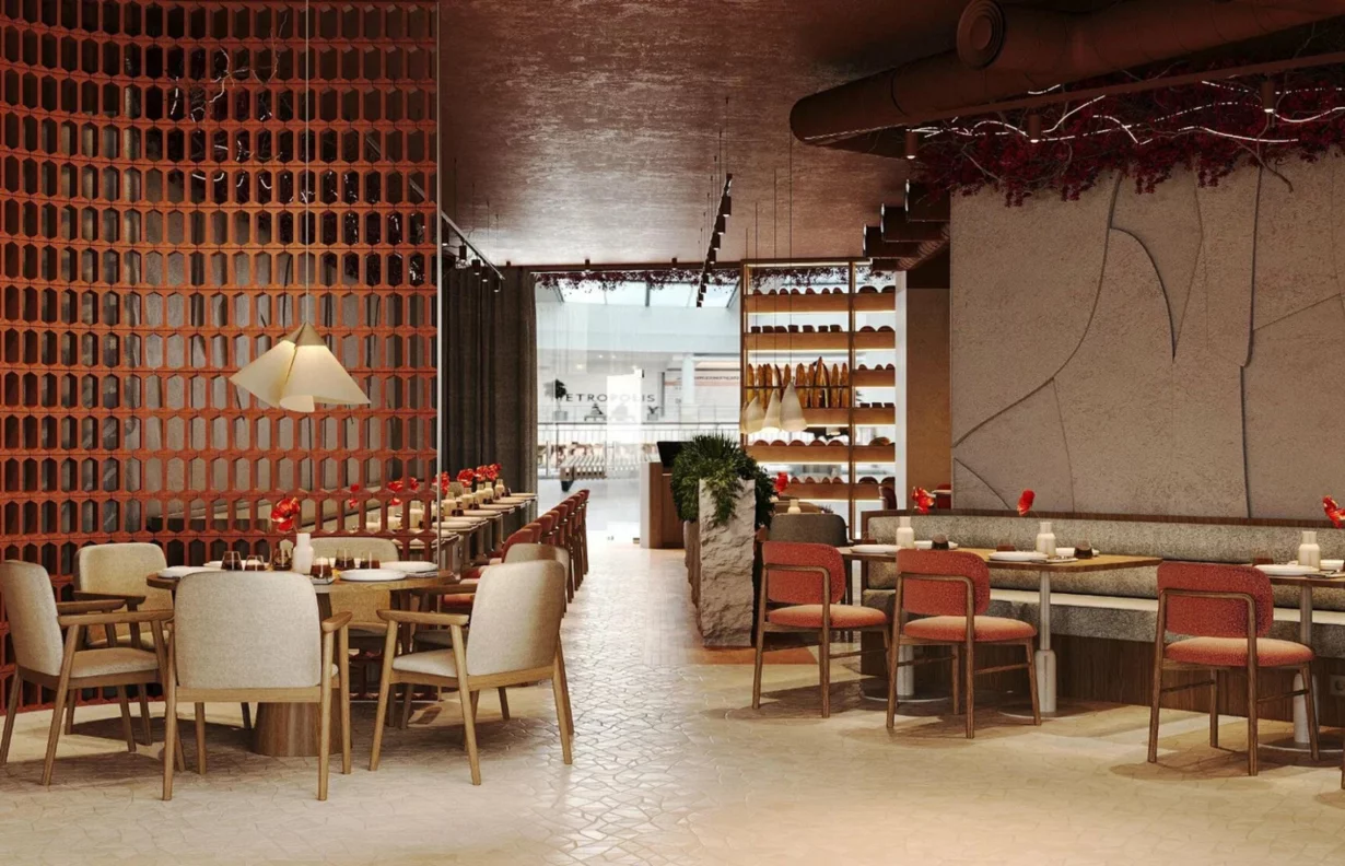 Интерьер/Экстерьер/Банкетная зона/Бар/Стол для двоих/Вход/Главный зал/Lounge зона  Ava Bistro фото