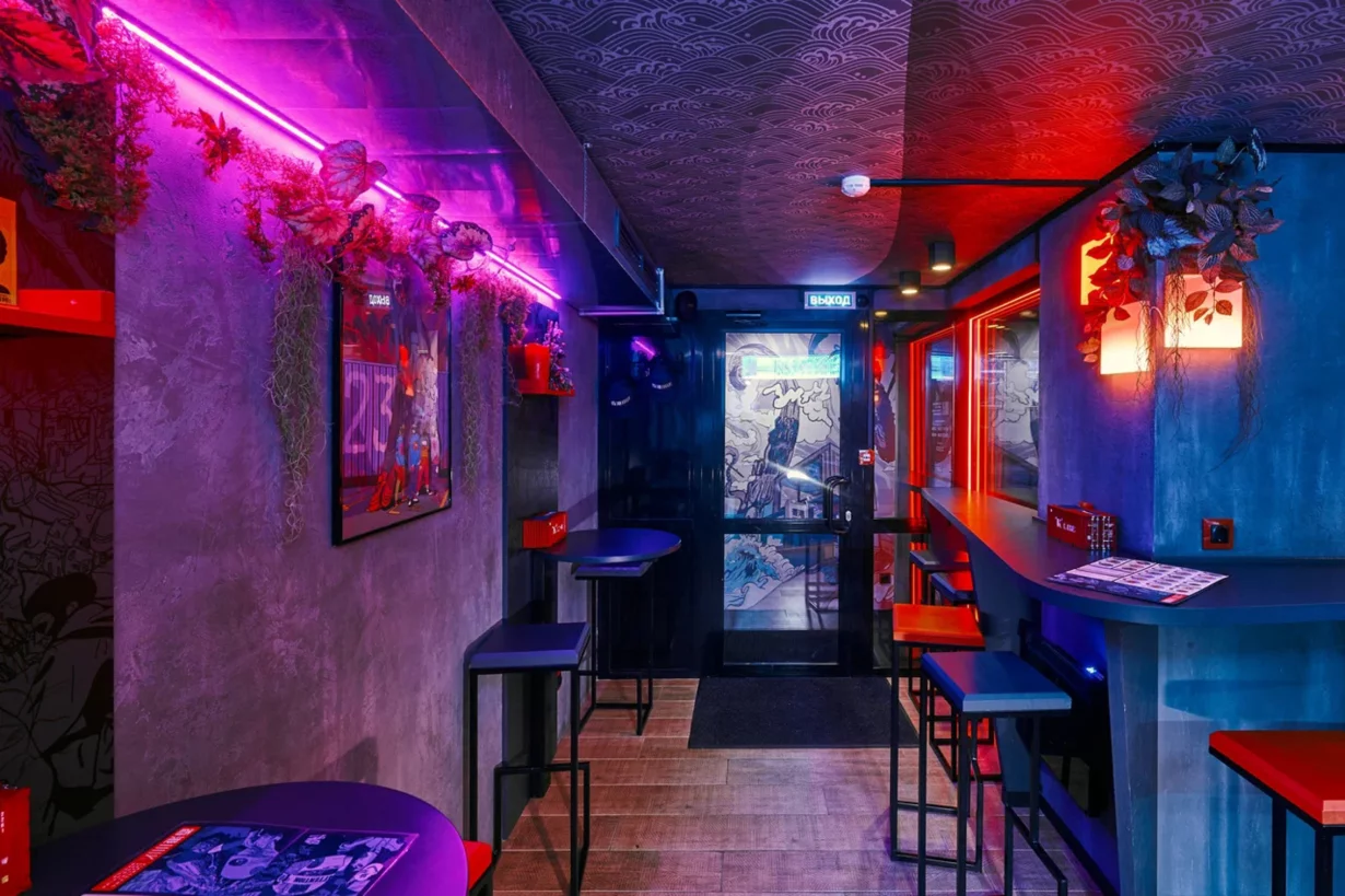 Интерьер/Экстерьер/Банкетная зона/Бар/Стол для двоих/Вход/Главный зал/Lounge зона кафе СянГан фото