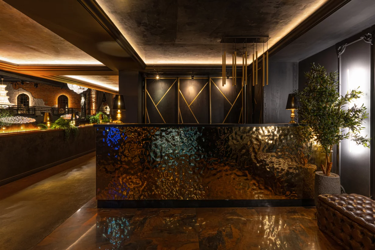 Интерьер/Экстерьер/Банкетная зона/Бар/Стол для двоих/Вход/Главный зал/Lounge зона ресторан Дымзавод Хамовники фото