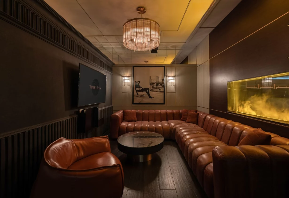 Интерьер/Экстерьер/Банкетная зона/Бар/Стол для двоих/Вход/Главный зал/Lounge зона кальянная Timeless Новый Арбат фото