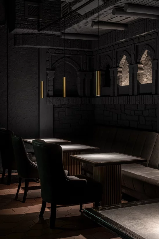 Интерьер/Экстерьер/Банкетная зона/Бар/Стол для двоих/Вход/Главный зал/Lounge зона бар Белый лотос фото