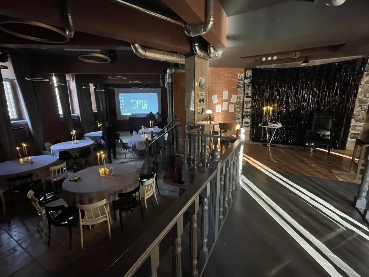 Интерьер/Экстерьер/Банкетная зона/Бар/Стол для двоих/Вход/Главный зал/Lounge зона лофт Партия фото