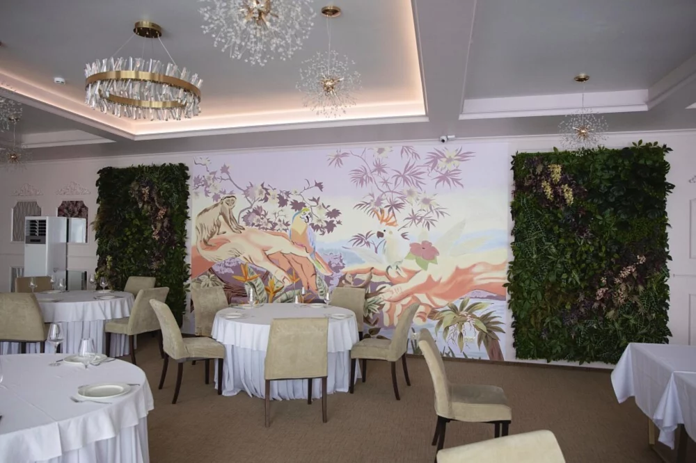 Интерьер/Экстерьер/Банкетная зона/Бар/Стол для двоих/Вход/Главный зал/Lounge зона ресторан Графский парк фото