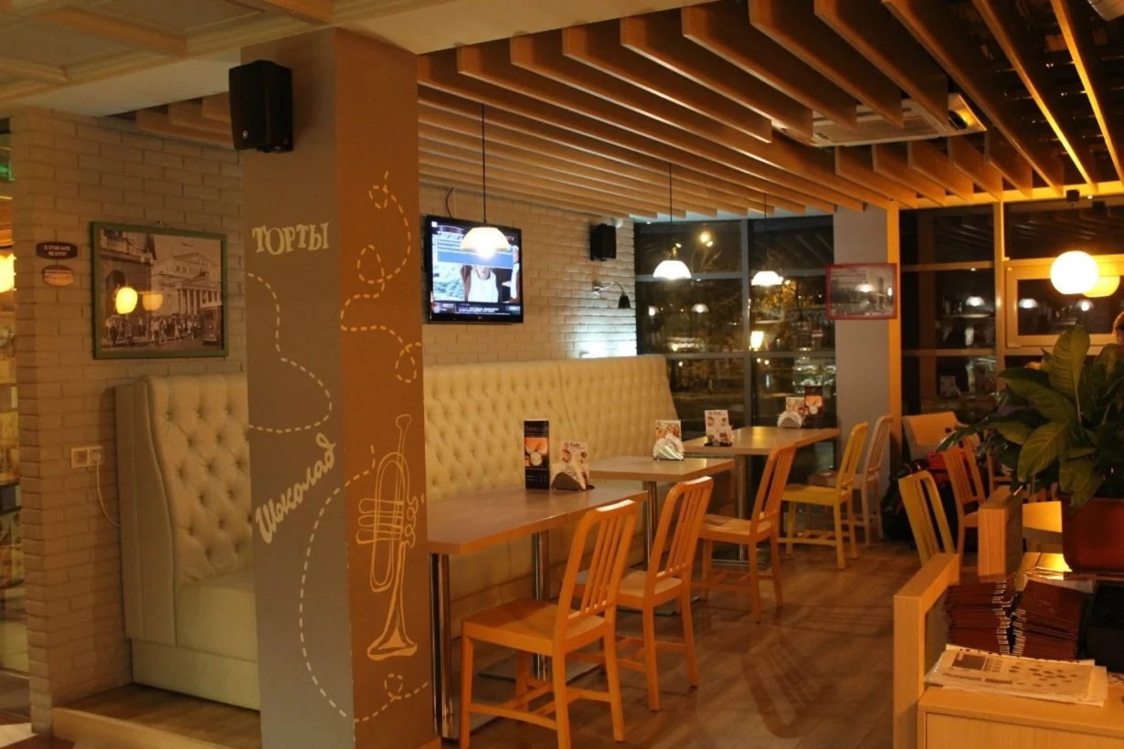 Интерьер/Экстерьер/Банкетная зона/Бар/Стол для двоих/Вход/Главный зал/Lounge зона кофейня Шоколадница фото