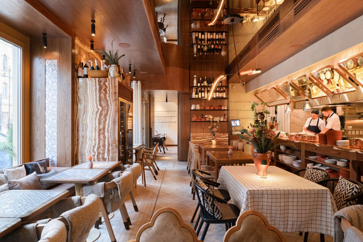 Интерьер/Экстерьер/Банкетная зона/Бар/Стол для двоих/Вход/Главный зал/Lounge зона ресторан Грис фото