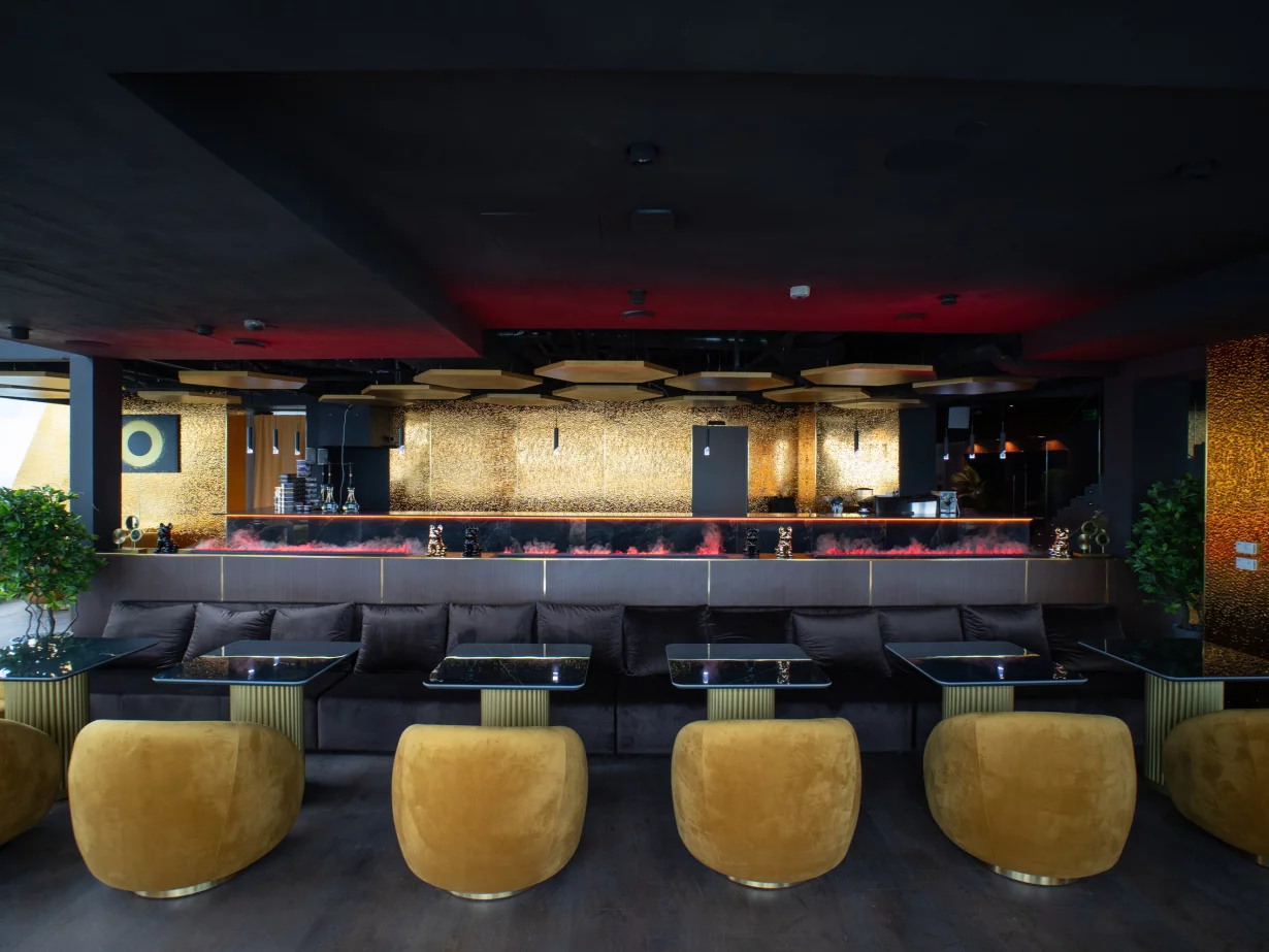 Интерьер/Экстерьер/Банкетная зона/Бар/Стол для двоих/Вход/Главный зал/Lounge зона ресторан Oblako 58 фото