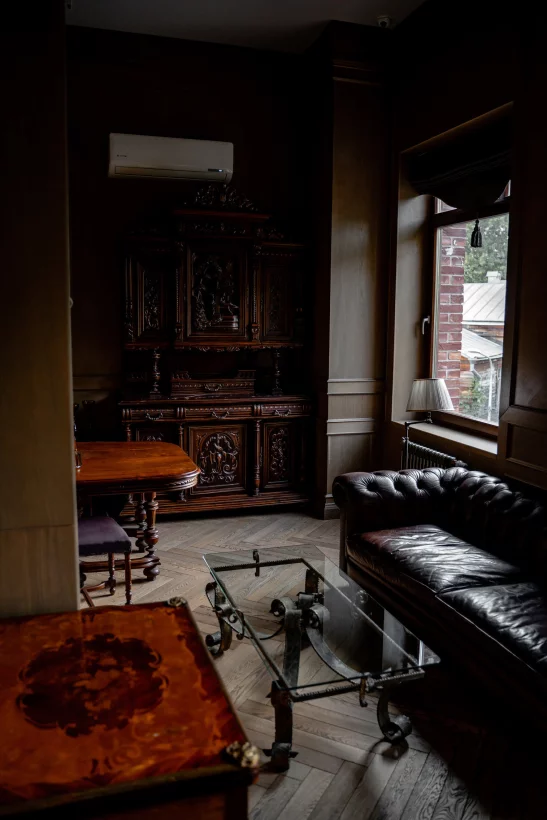 Интерьер/Экстерьер/Банкетная зона/Бар/Стол для двоих/Вход/Главный зал/Lounge зона ресторан Некрасов фото