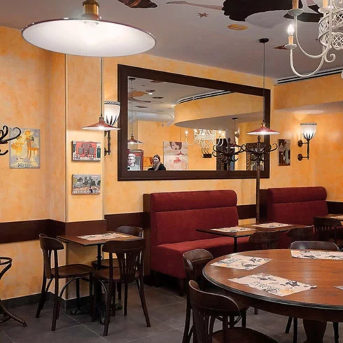 Интерьер/Экстерьер/Банкетная зона/Бар/Стол для двоих/Вход/Главный зал/Lounge зона кондитерская Garçon фото