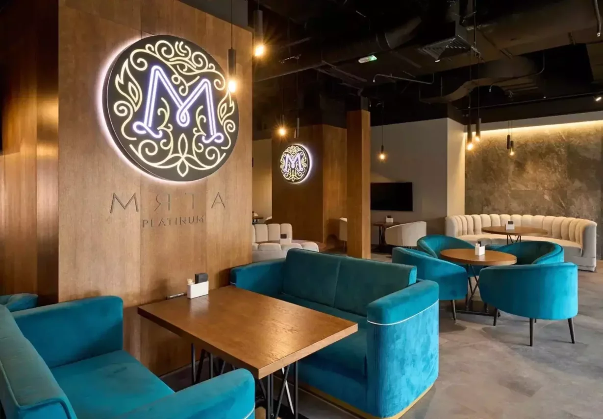 Панорамный вид в кальянной "Мята Lounge" в Петербурге