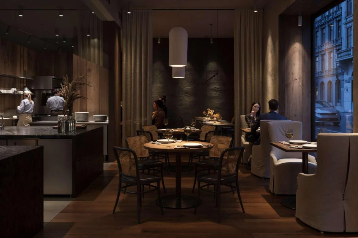 Интерьер/Экстерьер/Банкетная зона/Бар/Стол для двоих/Вход/Главный зал/Lounge зона ресторан Белый рябчик фото