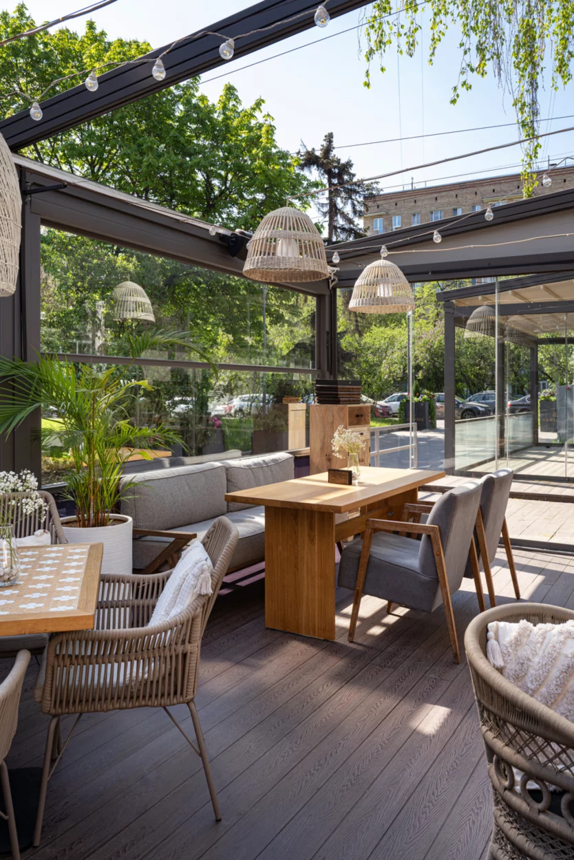 Интерьер/Экстерьер/Банкетная зона/Бар/Стол для двоих/Вход/Главный зал/Lounge зона ресторан Дымзавод Хамовники фото